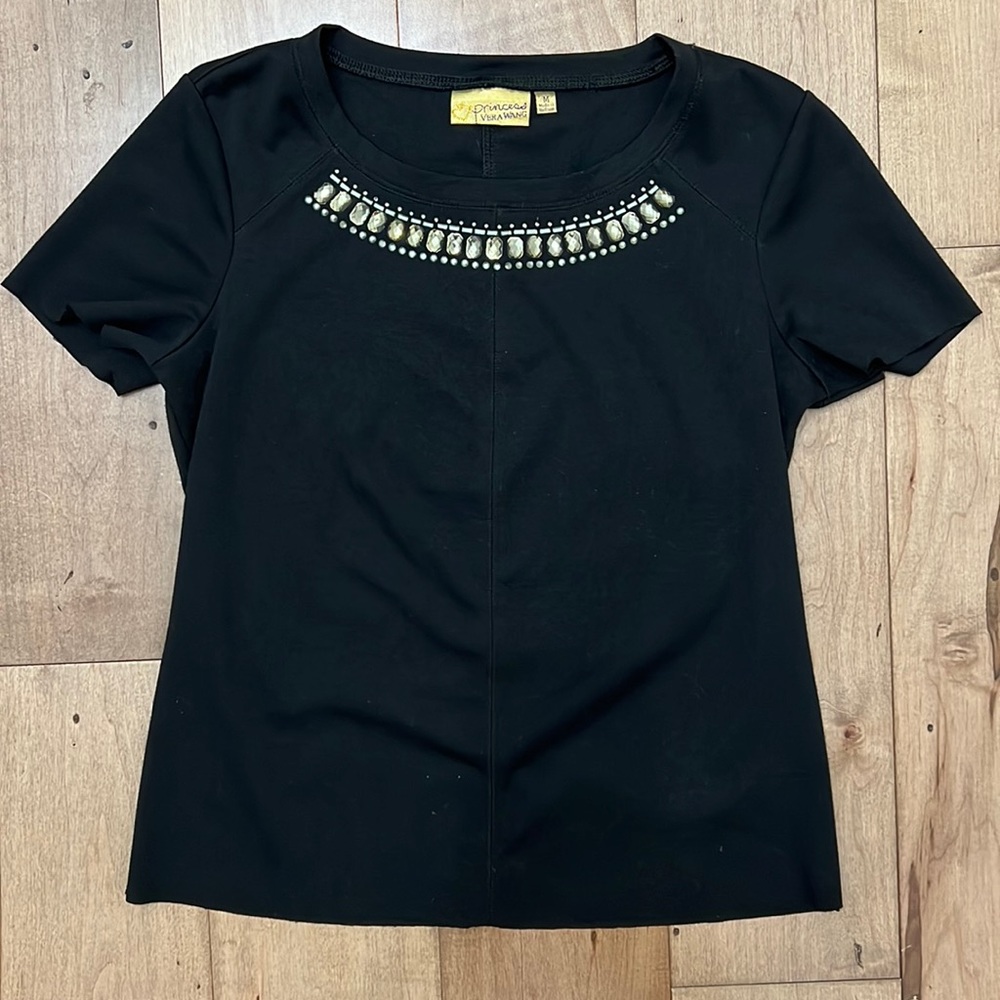 Vera Wang Princess collection black seamless shirt medium gently loved